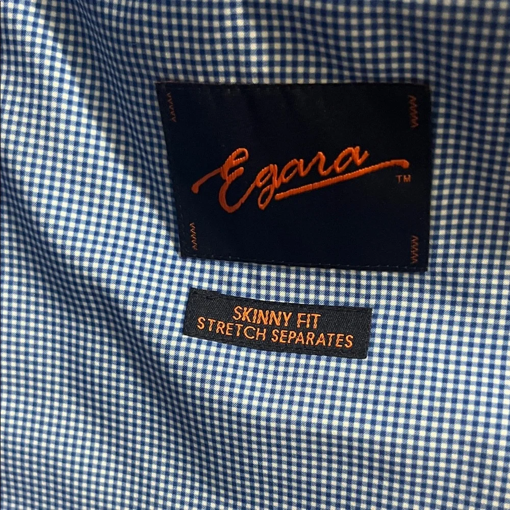 Egara Navy Blue Two-Button Sport Coat